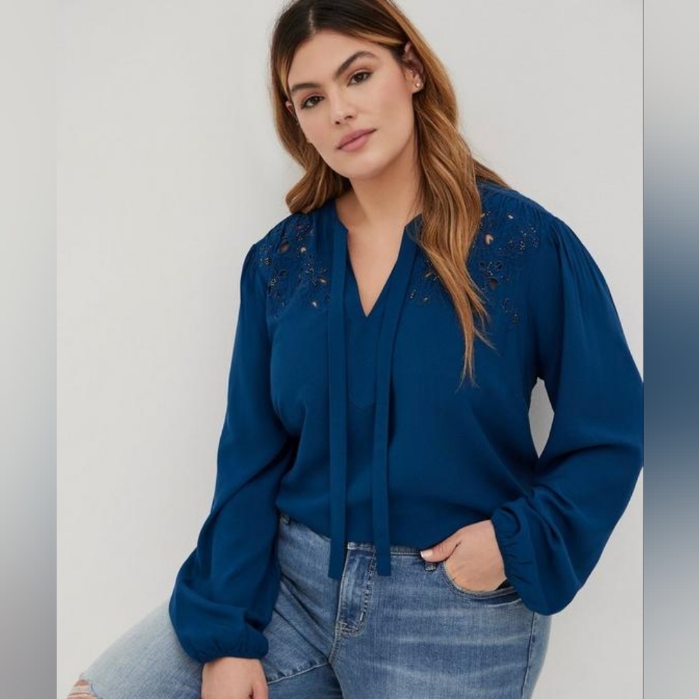 Torrid Challis Beaded Top